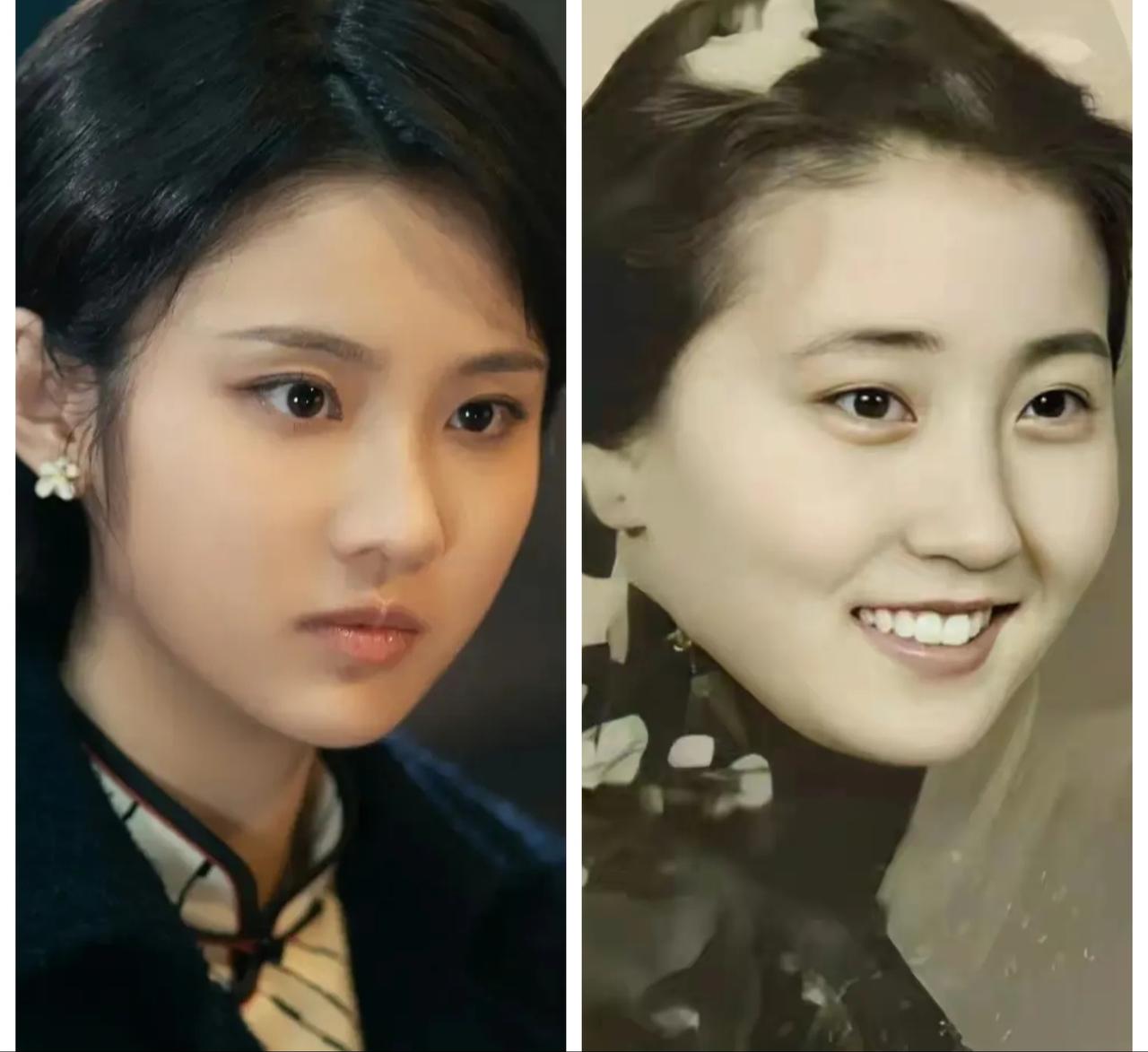 左边是张慧雯，右边是钱学森夫人，歌唱家蒋英女士。张慧雯无论是外貌还是气质，都是9