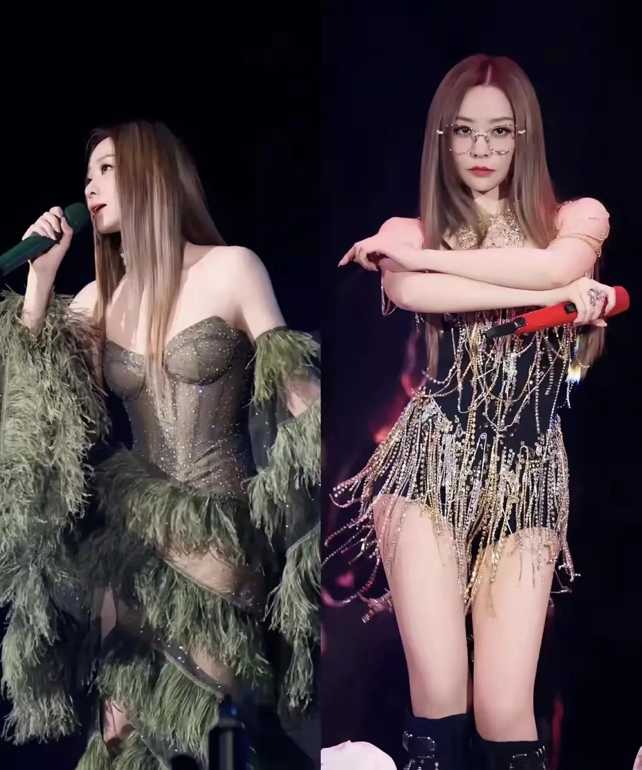 张靓颖很可能以后会把性感这条路走到底因为当她尝试过这种画风结合她自身条件带来的