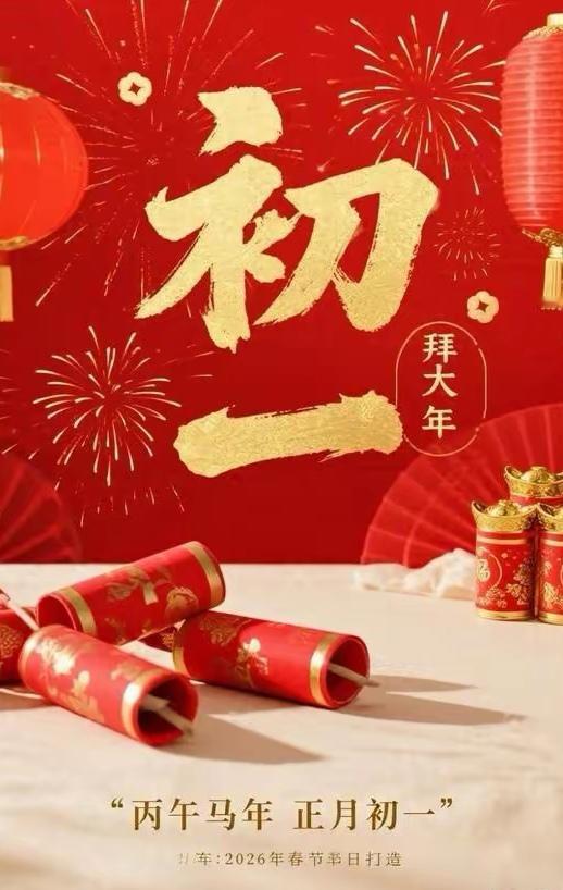今天是大年初一，給您拜年了：祝您馬年：平安吉祥，萬事順意，幸福安康。🌹🌹🌹