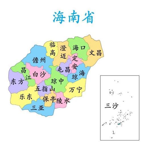 海南省各市县全国知名度排序第一名三亚，天涯海角+春节度假热土；第二名三沙，南