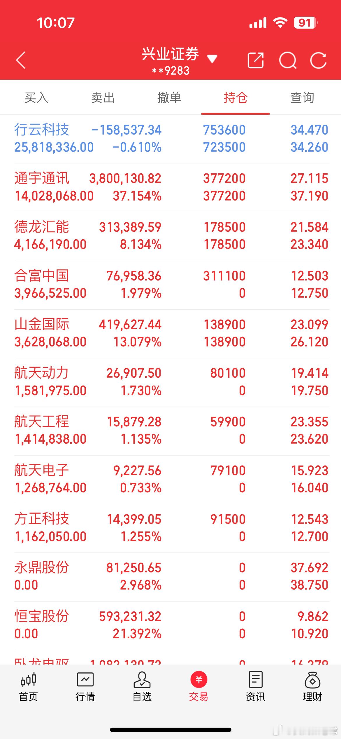 持仓记录