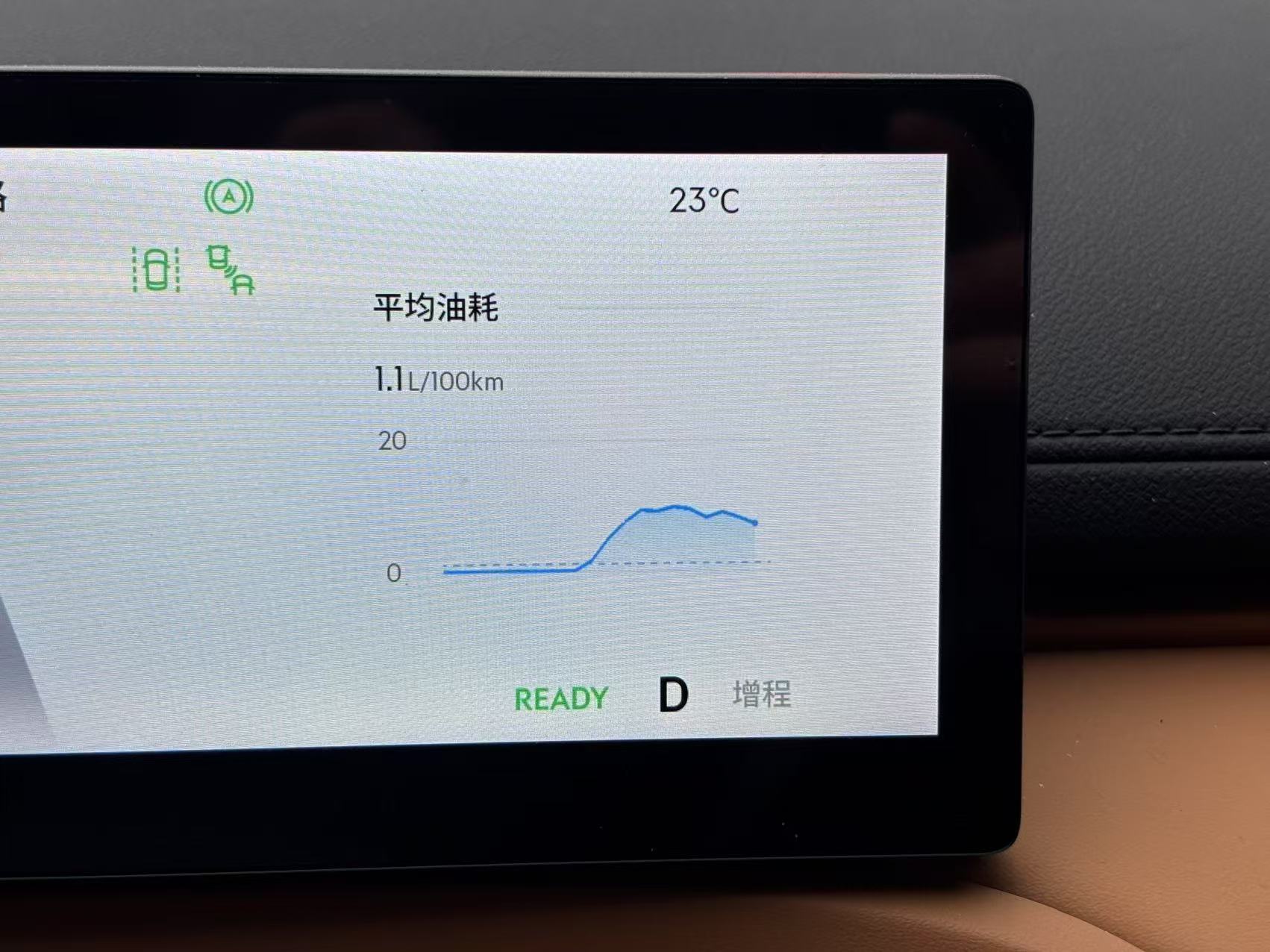吉利银河星舰7em-i电量用完后，我习惯放在增程模式下（其实智能模式差不多），
