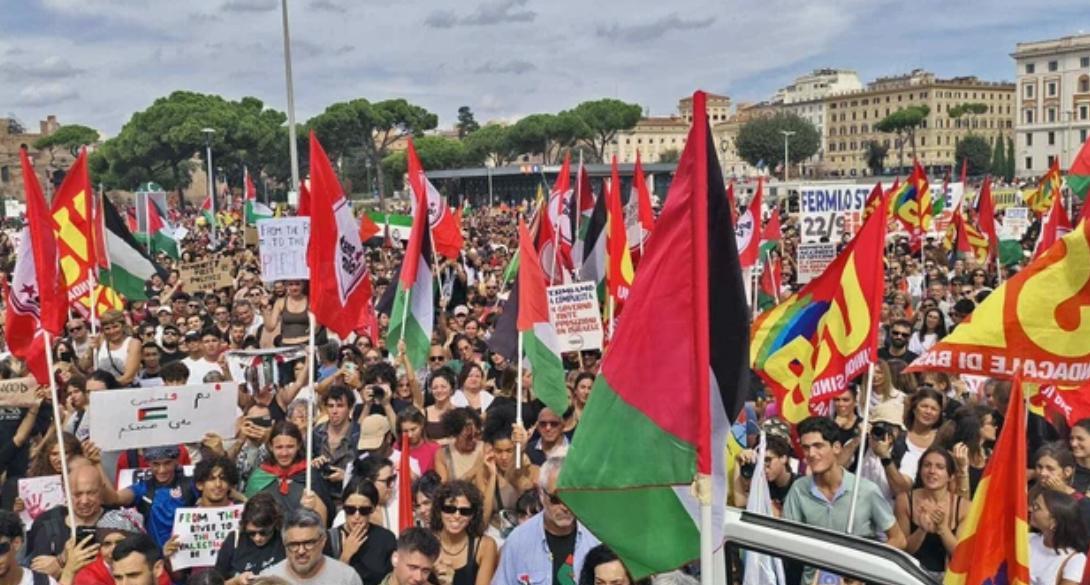 意大利爆发示威游行，梅洛尼支持率大幅下降9月22日意大利首都罗马和北部米兰等各