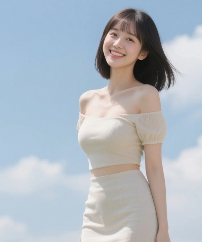 女孩漫步其中，像一颗璀璨的星，治愈着岁月的忧伤