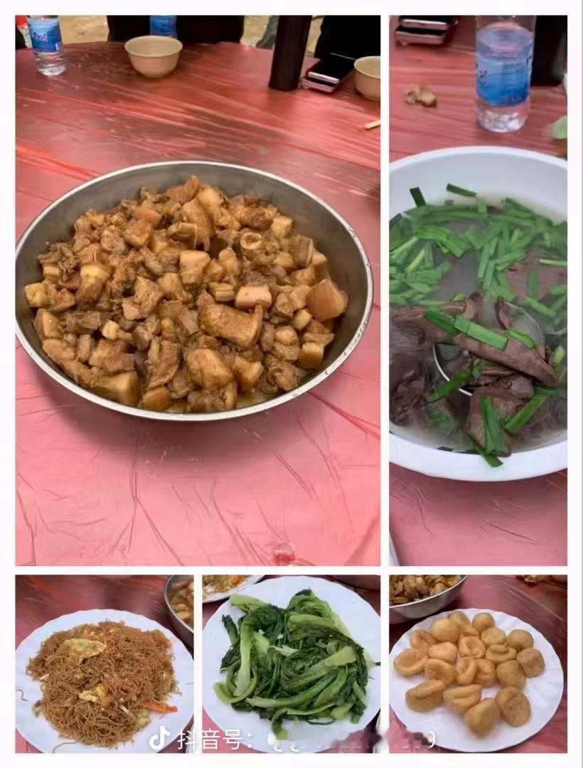 罗定德老师杀猪宴不是大家所说的两三个菜，而是有四菜一汤。主菜就是一盘焖猪肉，分量