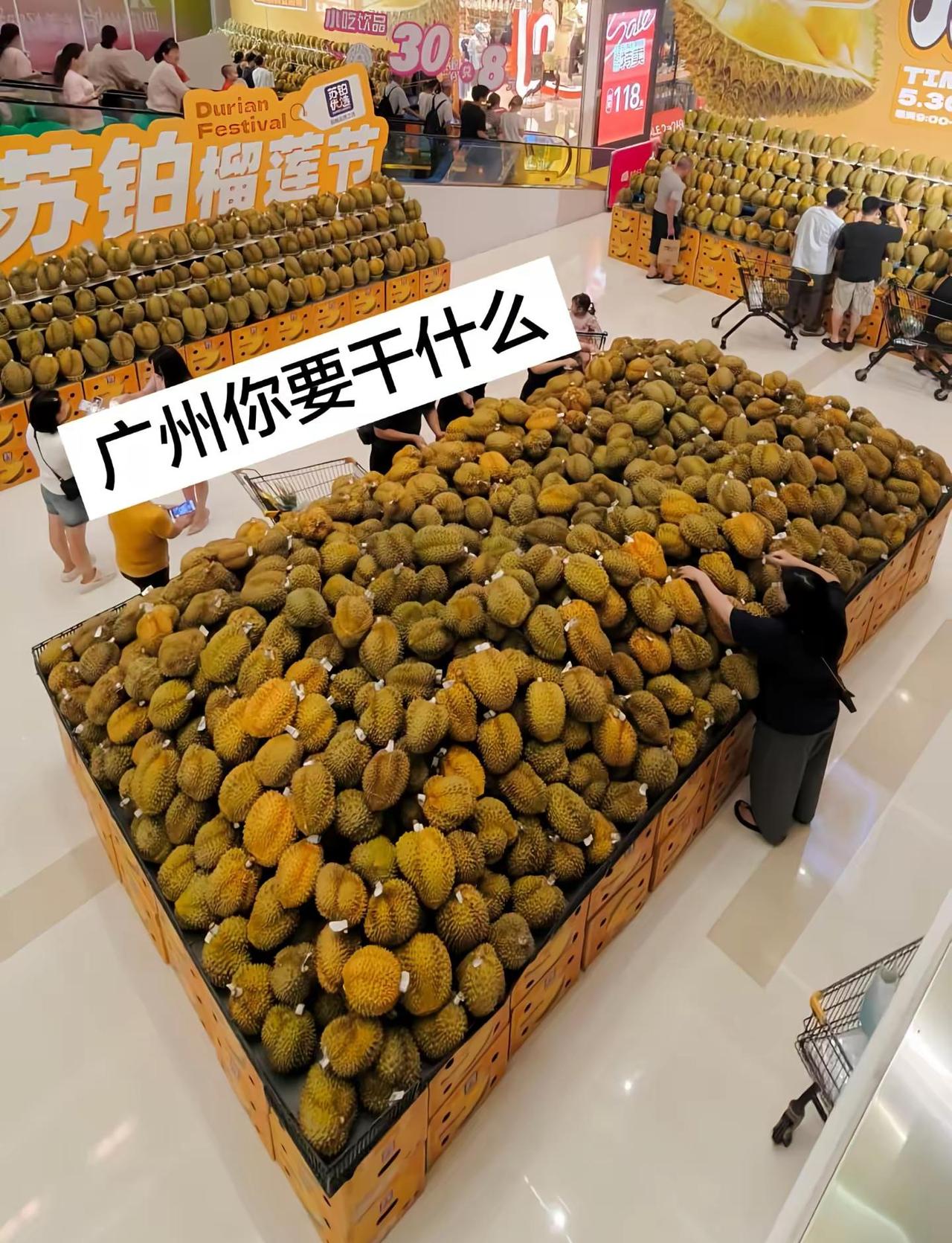 在广州第一次见这么大的榴莲阵仗……榴莲榴莲爱好者广州随手拍