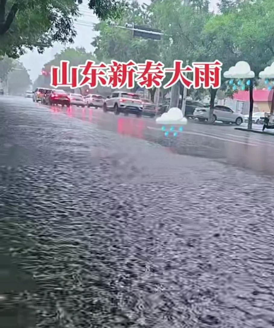 2025年6月18日山东.泰安.新泰.8点15分久违的大雨如约而至，久旱逢甘霖