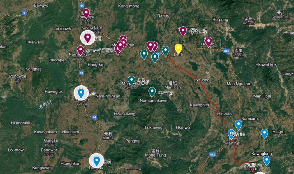 果敢同盟军赶走缅军部队的眼线！北掸邦军设置在南兰镇南边的栋劳镇区域，有北掸邦