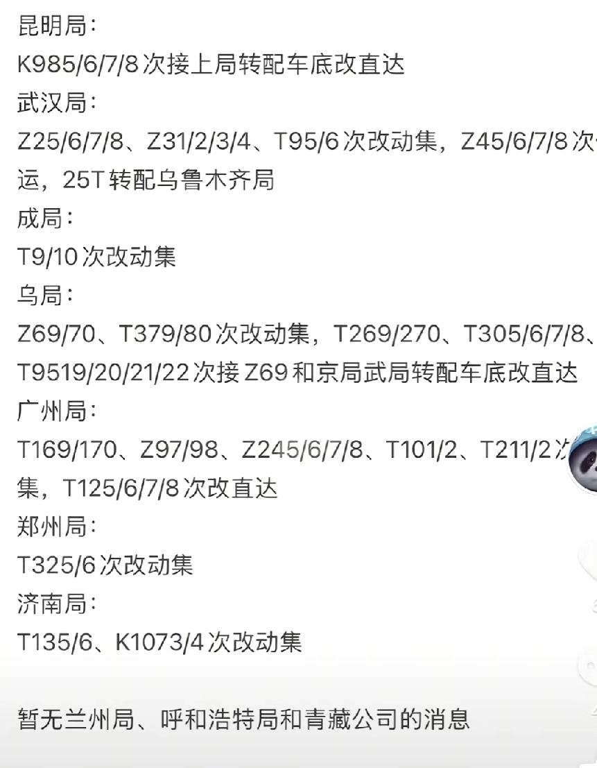 2025年7月1日铁路第三季度调图，出行有了大变化。重庆到上海更快了，中国铁路成