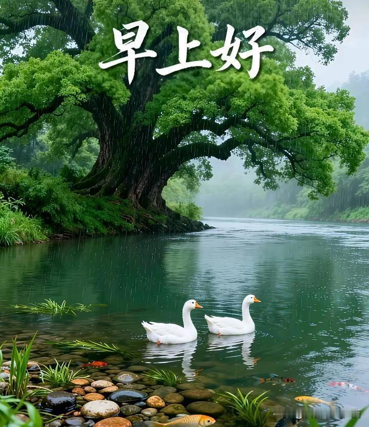 早上好！🌞💓🌲🍎一声祝福传知音，天天问候格外亲。难得每天有牵挂，隔屏