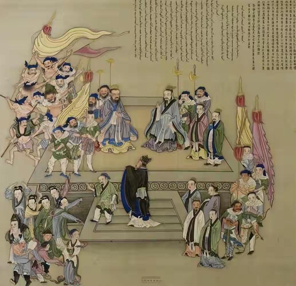 1920年2月，曲阜孔府生孩子。北洋军五步一岗，山东省长坐院子里等，礼炮响了十三