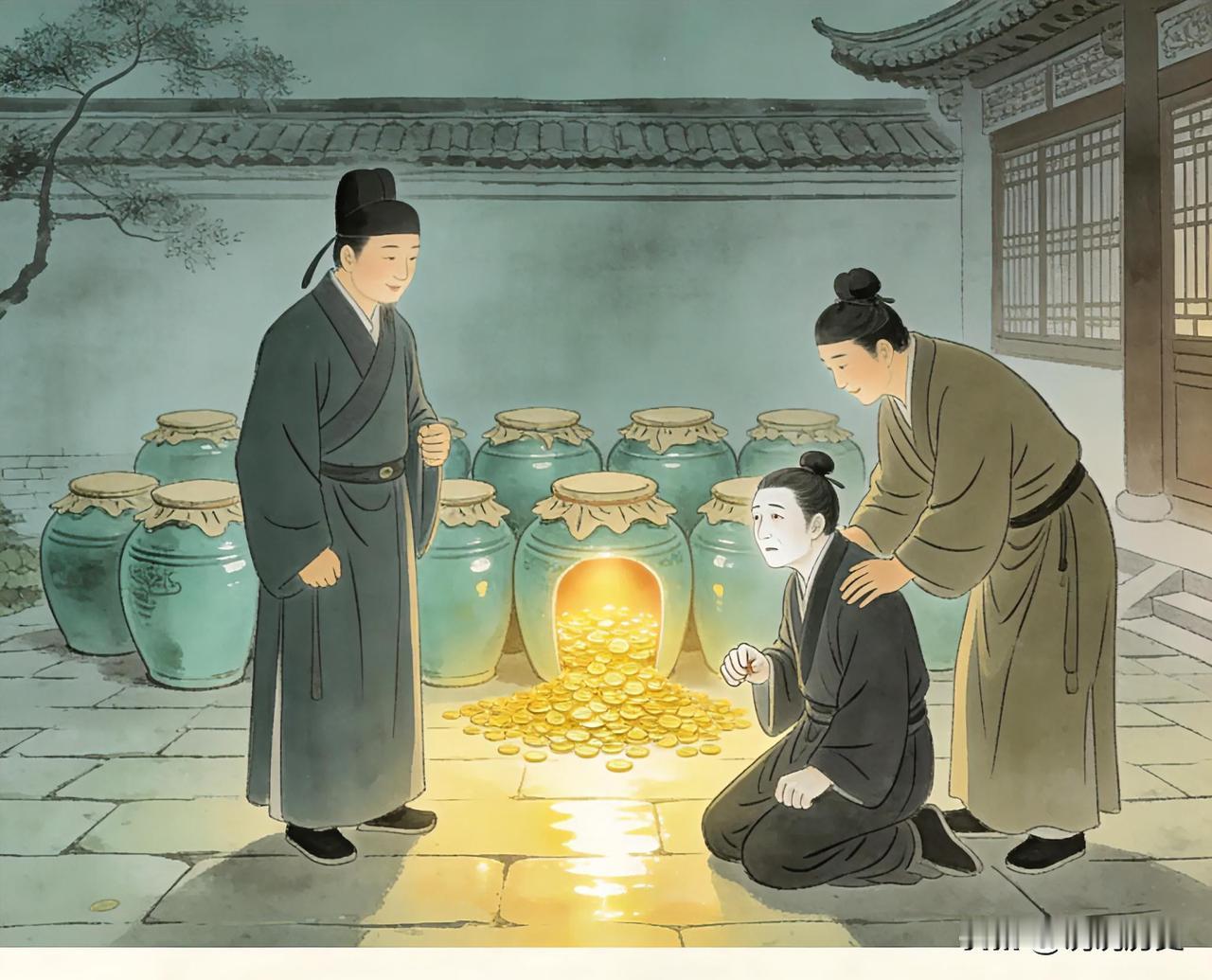 赵匡胤有去宰相赵普家串门，发现院子里有十几个坛子。赵匡胤问这是什么，赵普说是钱弘