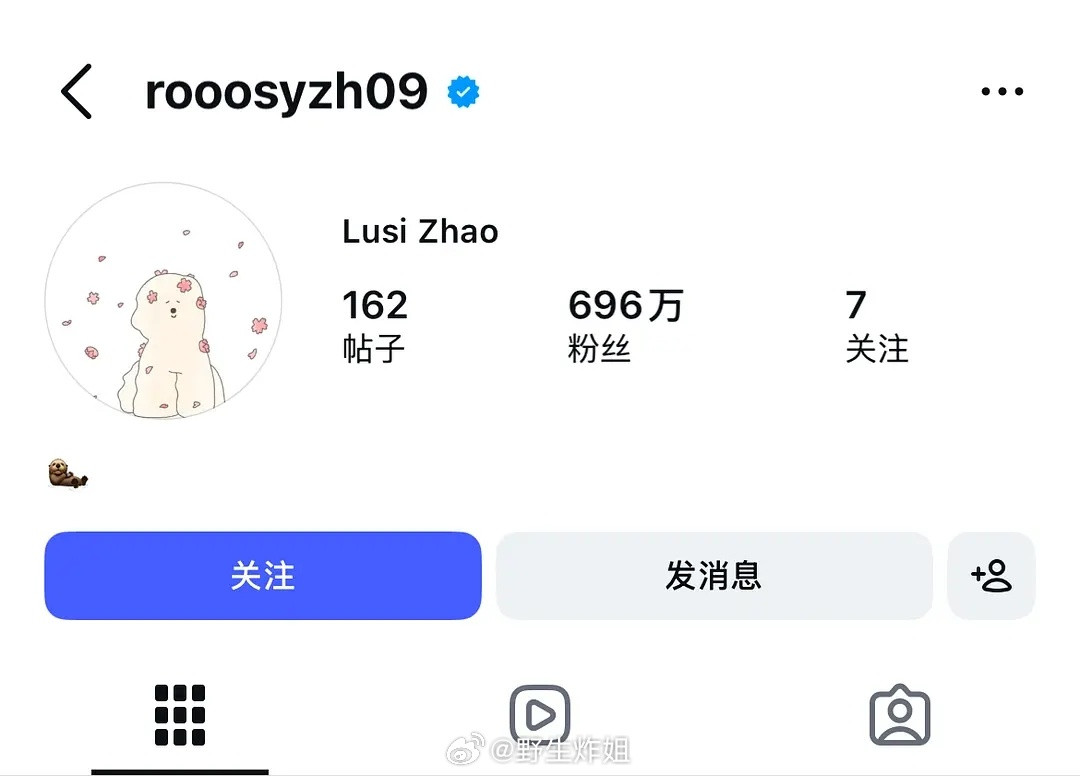 赵露思ins冲700万粉丝冲了半个多月，怎么还掉了2万粉丝