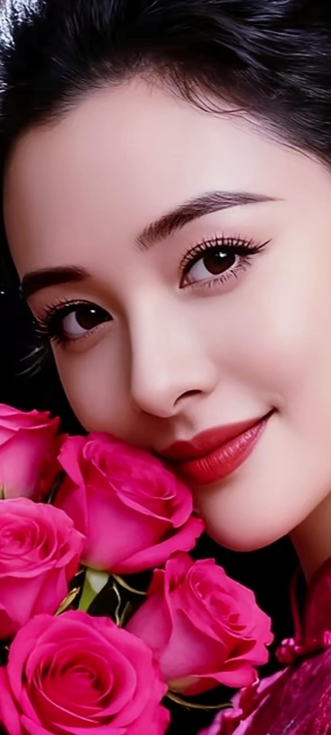 玫瑰与美人，娇艳动人，绽放如花