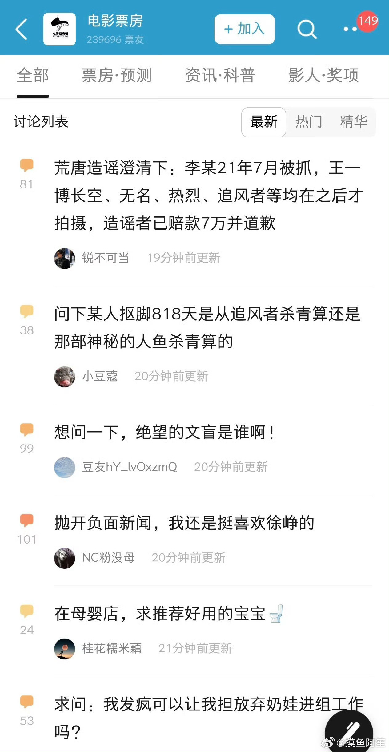 票组首页全都是于适粉丝和王一博粉丝交流，这么久了对之前的被掀桌还耿耿于怀啊