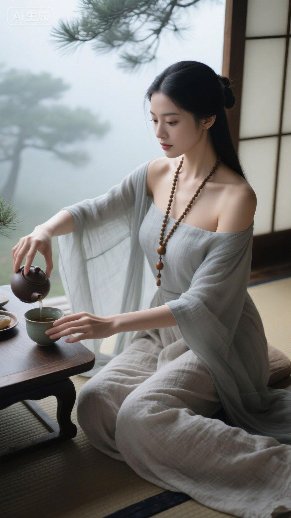 心无旁骛，专心泡茶什么样的美人算是东方美人想看看你相册里的绝美壁纸纯天然美女