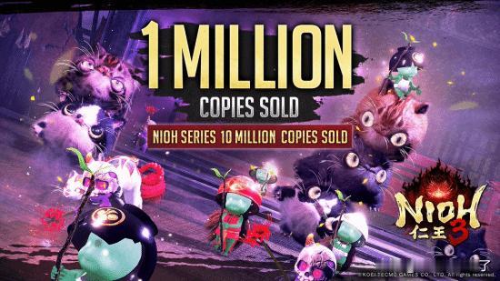 据《仁王》官方X账号最新消息，知名ARPG《仁王3》正式确认销量突破100万份。