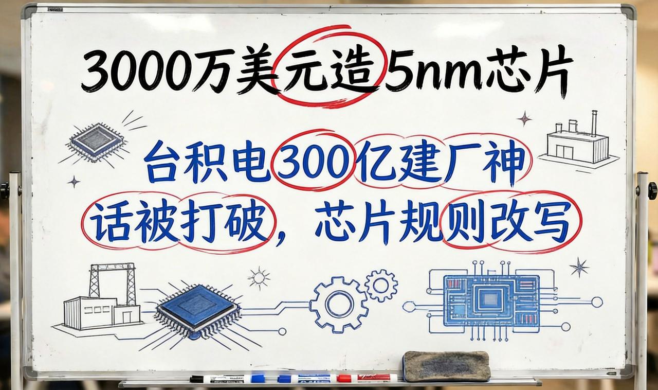 💰疯了！3000万美元就能造5nm芯片厂？台积电要失业？台积电建一个5n