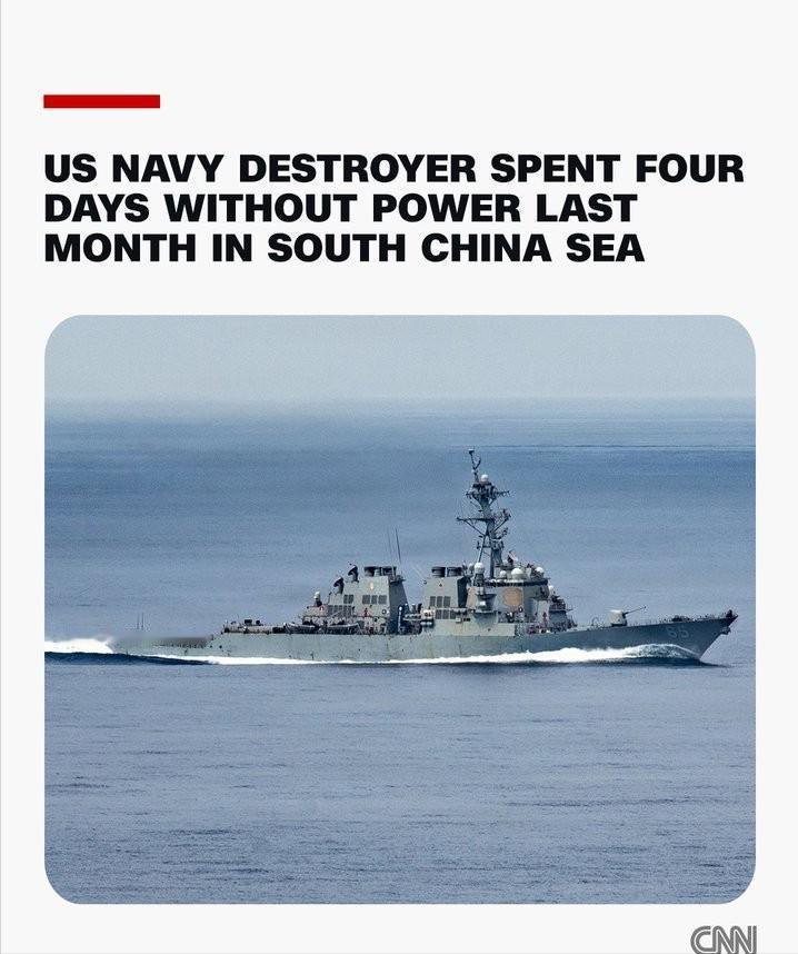 美军导弹驱逐舰突然在南海静默，连续4天没有发出电子信号：外国网友称，附近监控的中
