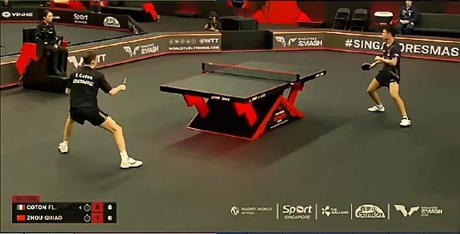 输了，7号出局了，止步32强。【2026wtt新加坡大满贯】2月24日男单1