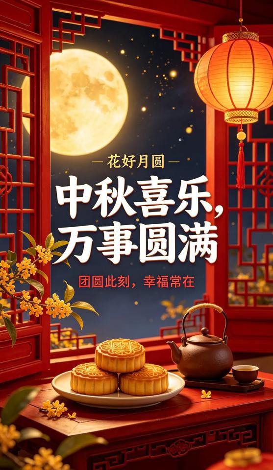 今日中秋佳节，中秋未必一定要欢聚一堂，心有所念，山海可渡，虽隔千里，共沐月光。