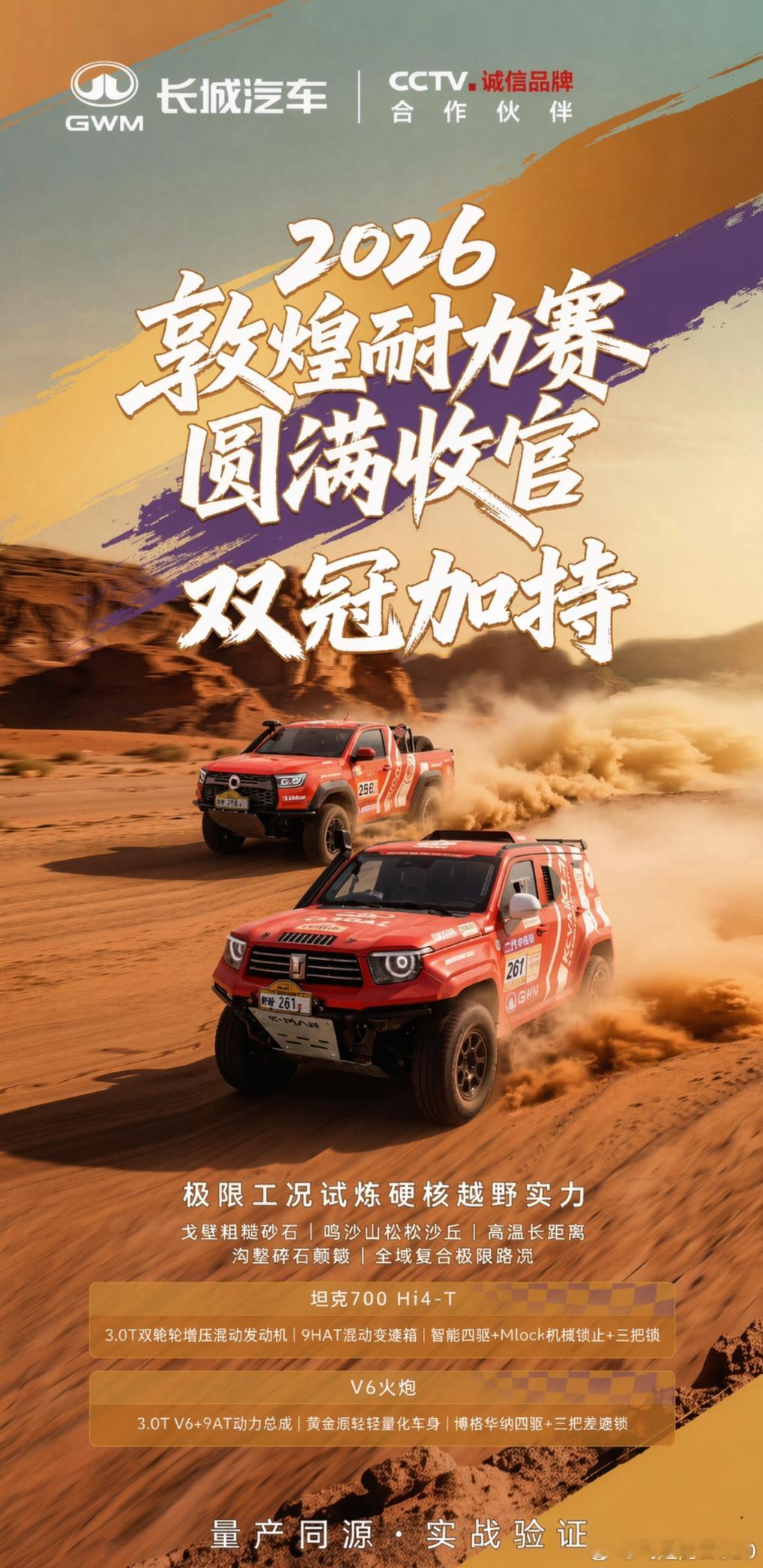 这个海报，你可满意？坦克、长城V6火炮，双双夺冠​​​