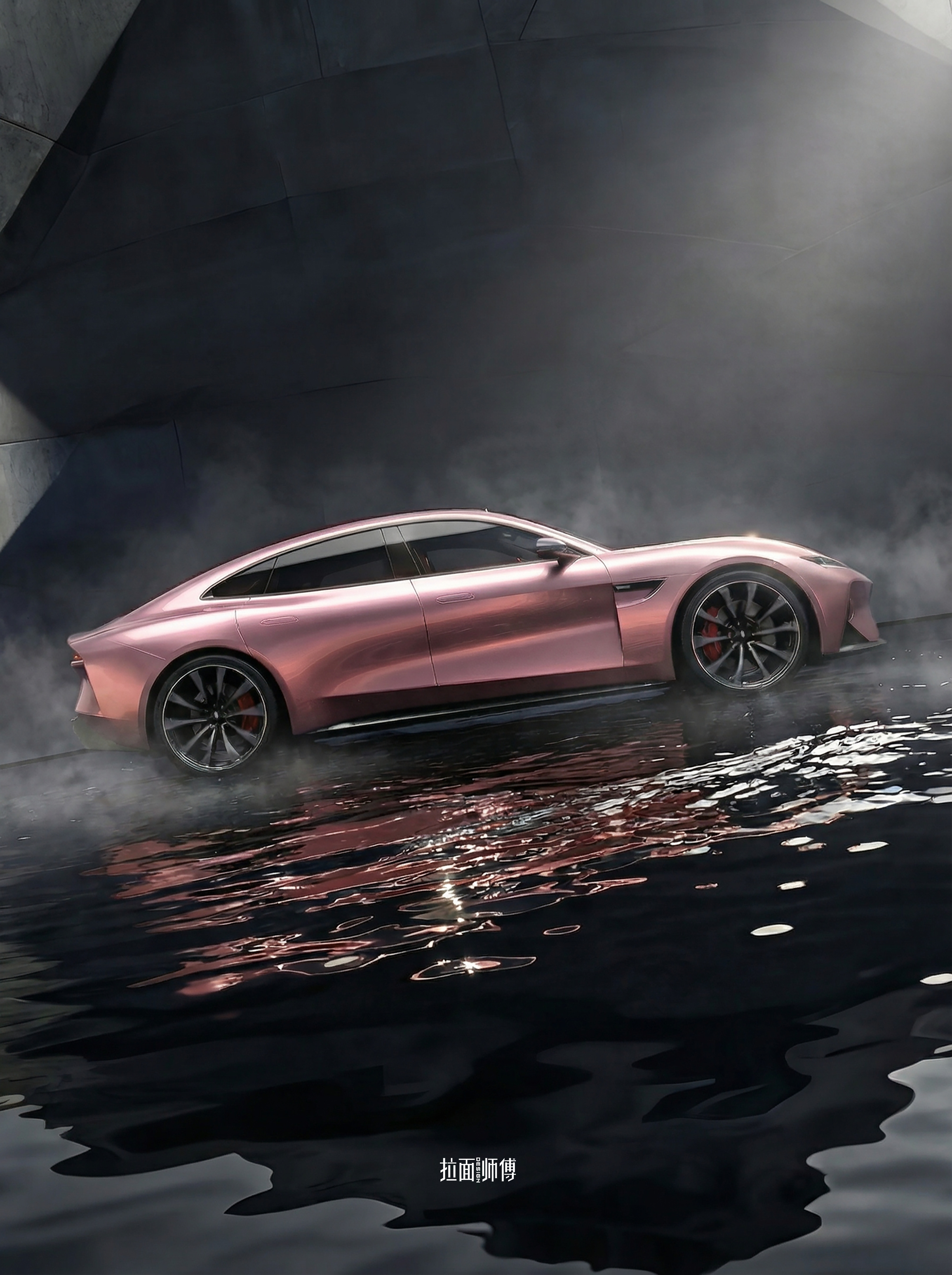 尚界全新轿跑造型猜想。前不久官方直播中透露尚界即将迎来一款轿跑车型，尚界要将年轻