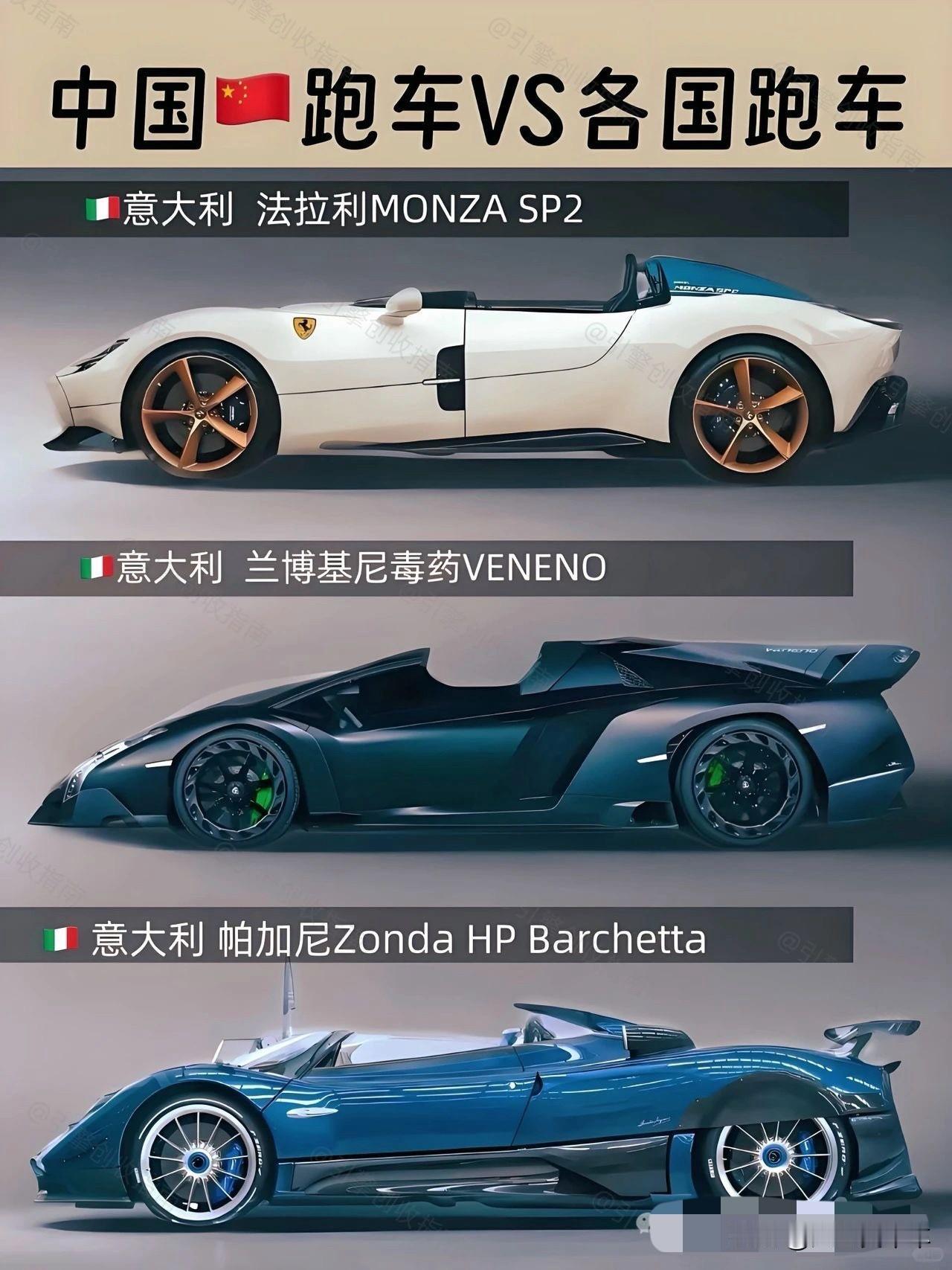 中国的跑车对比各国跑车哪个你更喜欢？超跑高端跑车国货跑车北京跑车超