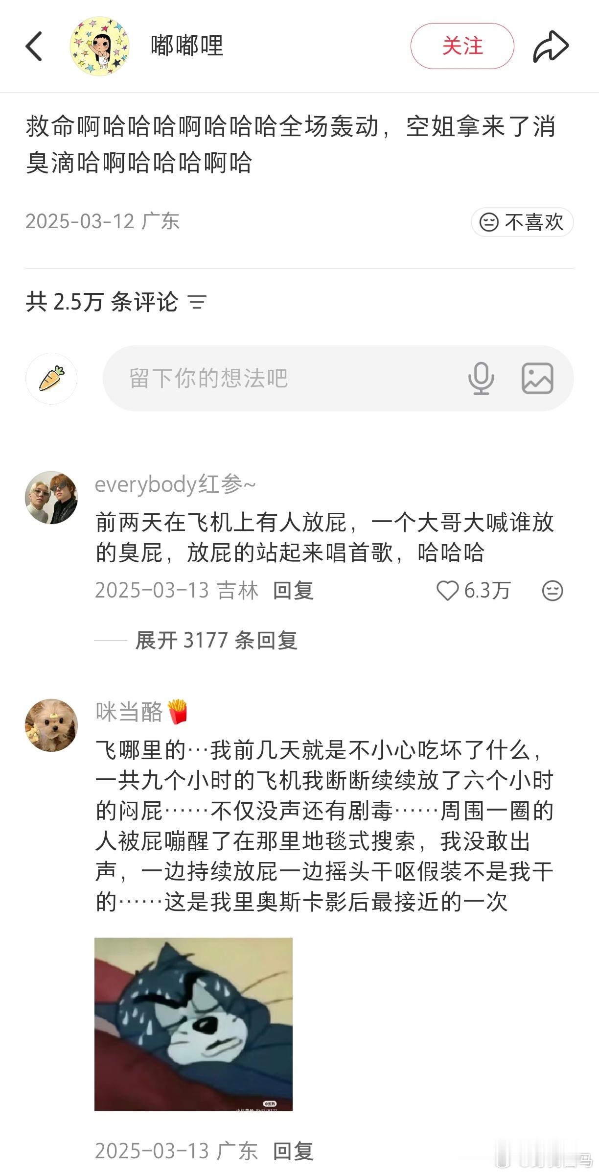 在飞机上闻到起码一个星期没拉的臭屁