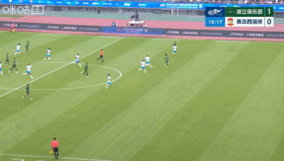 浙江队狂攻不止终见起效，米特里策助攻瓜里拉帕打进赛季首球获得领先！今天下午浙江