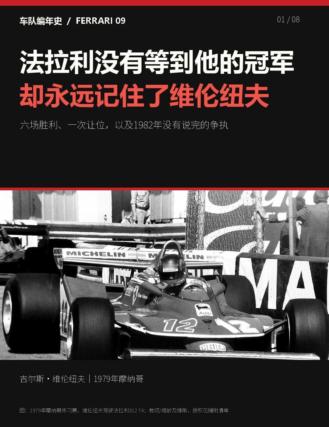 法拉利为何永远记得维伦纽夫1979年荷兰大奖赛，维伦纽夫的左后轮爆裂。他没有立