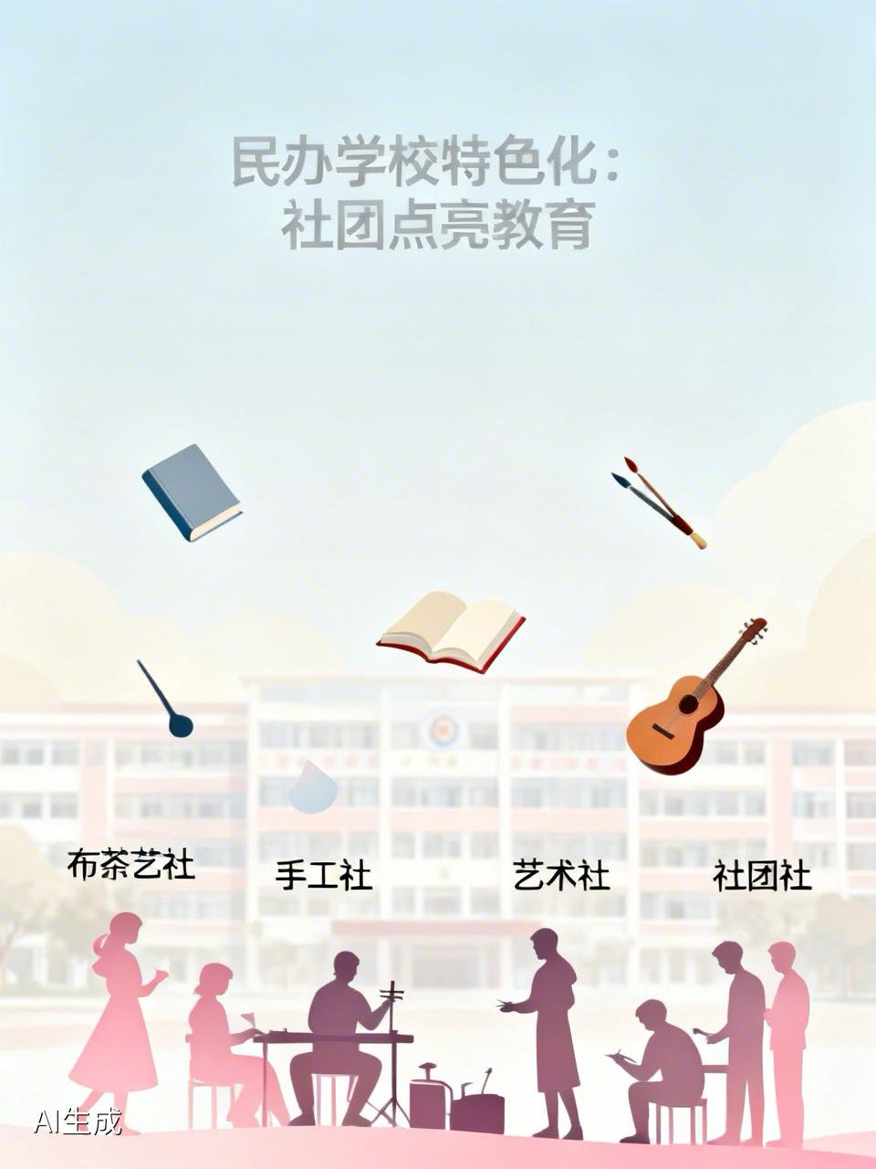 现在，民办学校都在喊“特色化”办学，但很多搞得太虚，无非就是校训改一改、楼道贴点