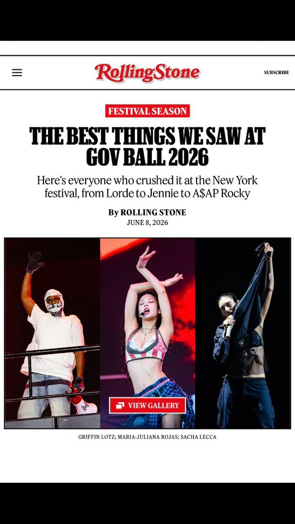 RollingStone滚石杂志将JENNIE封为“新的主流流行女孩”Jenn