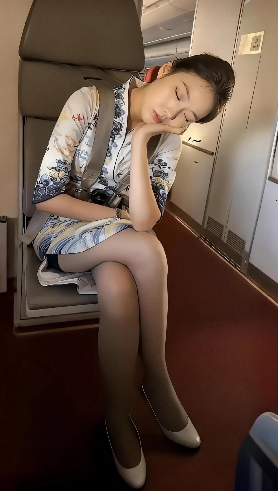 困了，坐着也能睡着了。[微笑]空姐你喜欢空姐吗