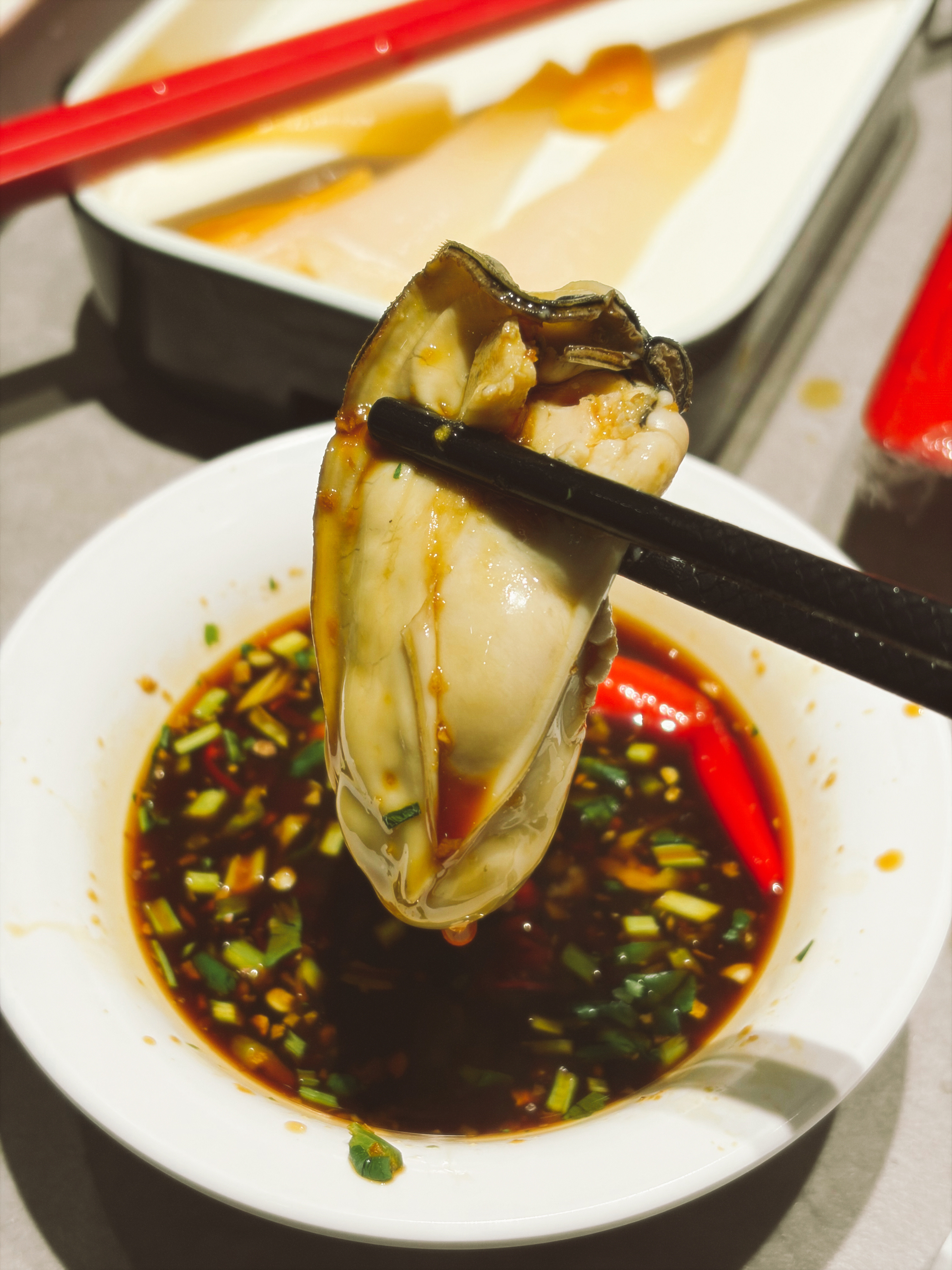 白水（清汤锅）烫海鲜🦞，主打一个鲜甜，可以的