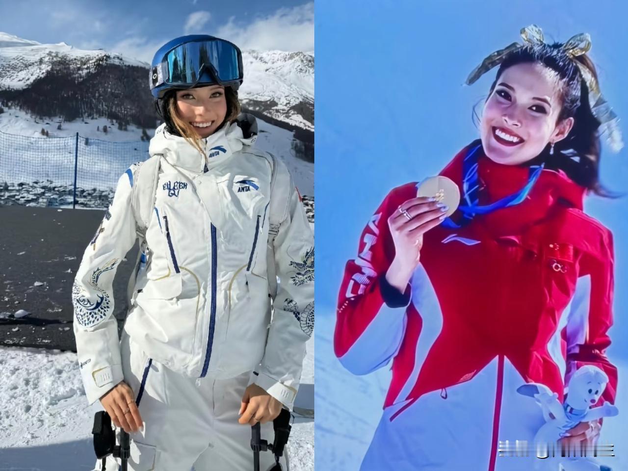 谷爱凌这一落地，我也算看明白了，咱们普通人跟着吼两嗓子是图个乐，真正乐开花的