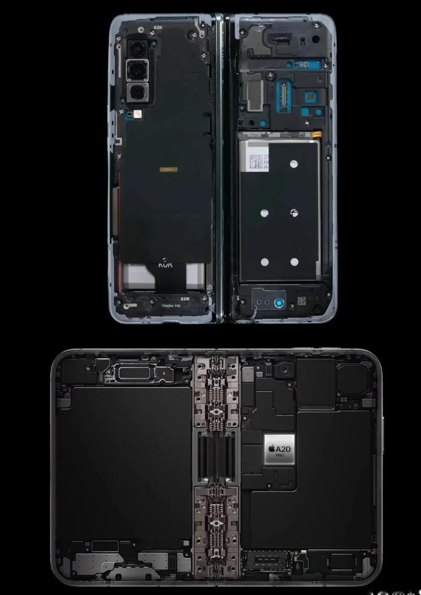 iPhoneDuo和三星第一代折叠屏，它们内部结构有什么不同？差别太大了，完全