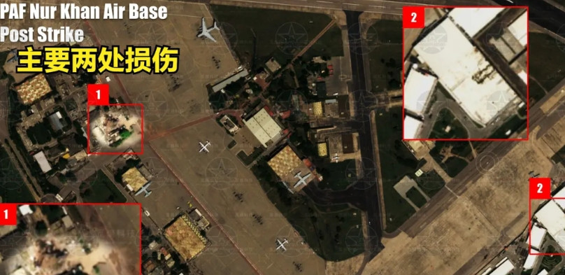 印度成功摧毁小巴空军基地？东大高清卫星照片啪啪打肿印度军方脸蛋。停火前，印度