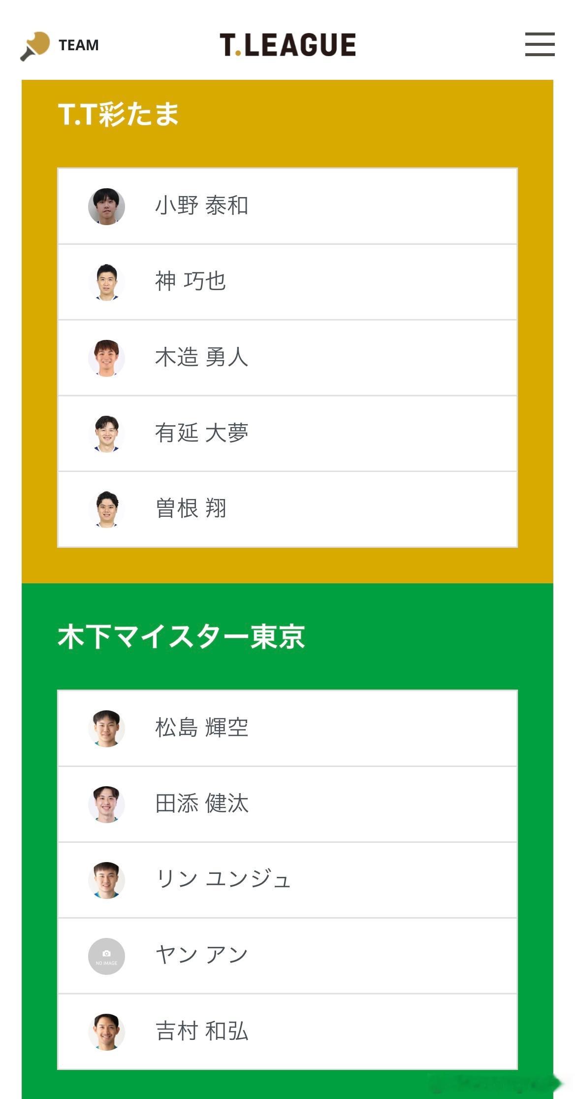 T联赛8.213:00T.T彩🆚木下东京待出场阵容T.T彩玉：小野泰和