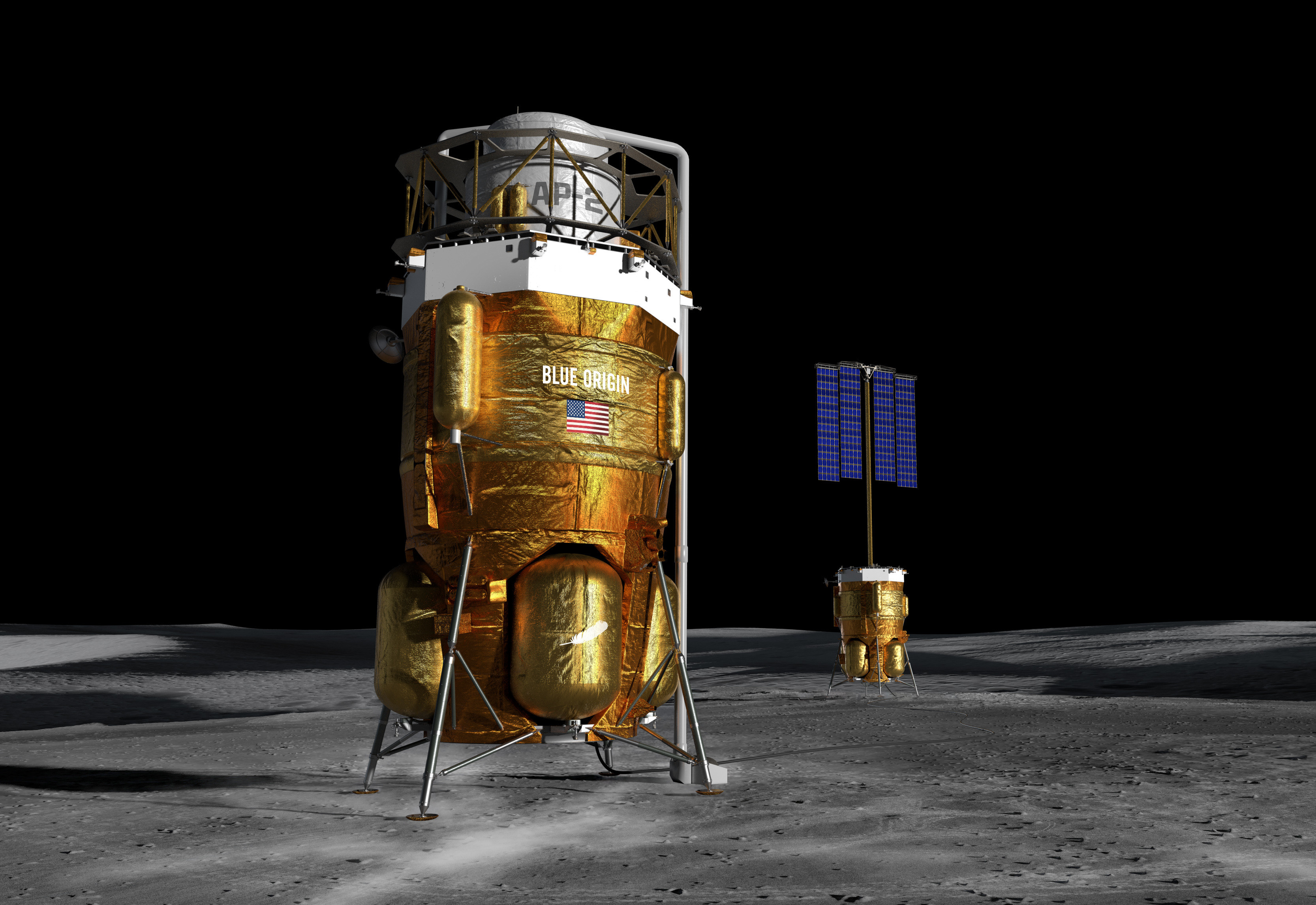 蓝色起源公司为NASA研发的蓝月亮月球着陆器（BlueMoon）🚀用途将货