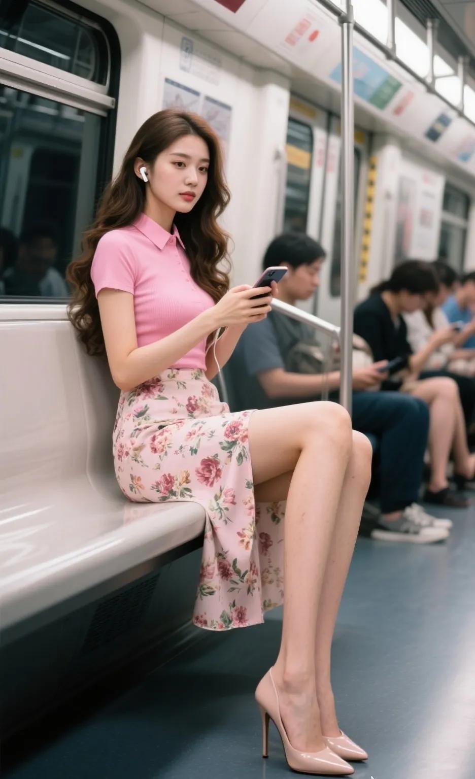 女生照，如何拍出撩人的感觉地铁上这么挤，为什么美女一个人坐，没人去她旁边坐呢？要