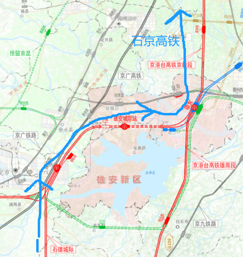 石雄高铁的名字形成误导石家庄实际上，将拥有一条“石京高铁”！值得庆贺！没有