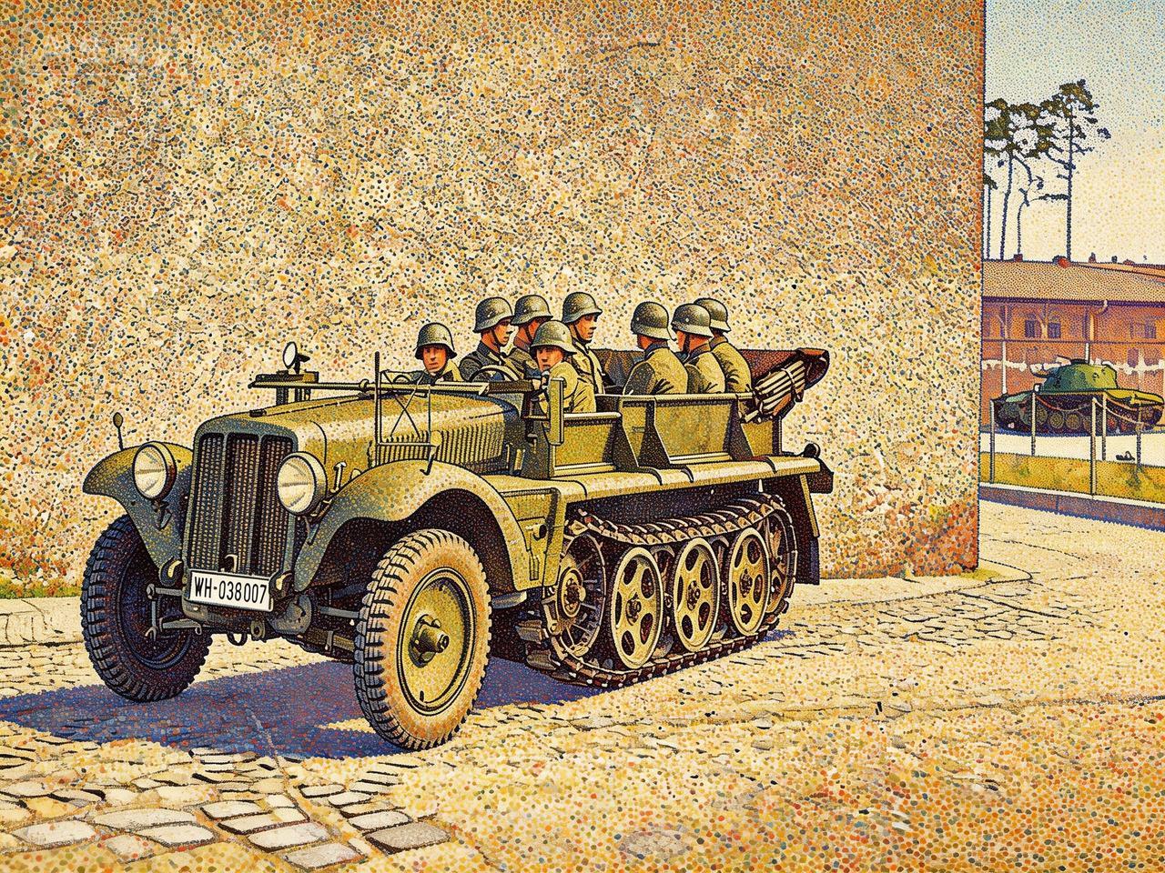 二战艺术画·德国国防军整装待发