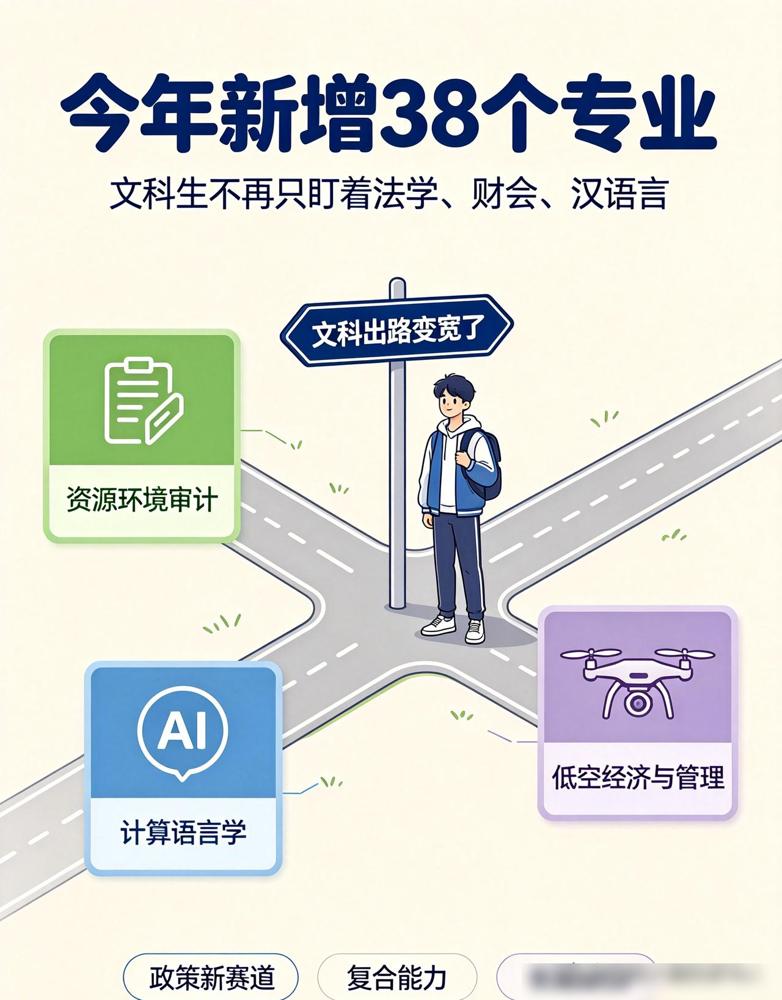 家有文科高考生的快看！这些新增专业真的太香了别再死磕法学、会计、汉语言！