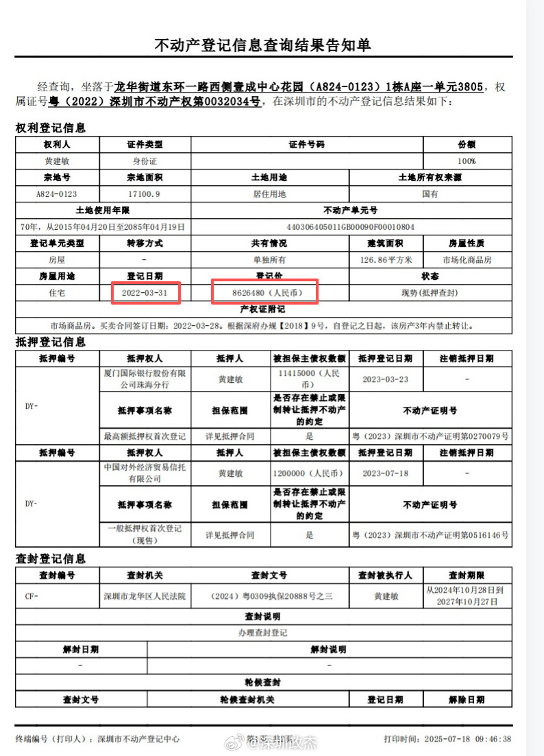 龙华壹城中心126平5房526万，单价4.1万，如果不出意外的话。​​​​