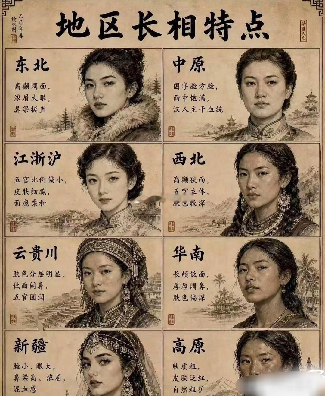 地区长相特点​​​