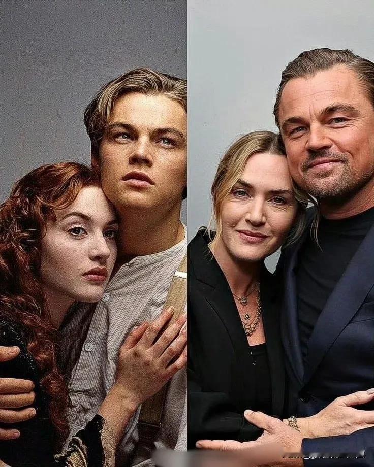 如今，28年过去了，杰克与罗丝又依偎在一起了！当年，小李子22岁，凯特21岁