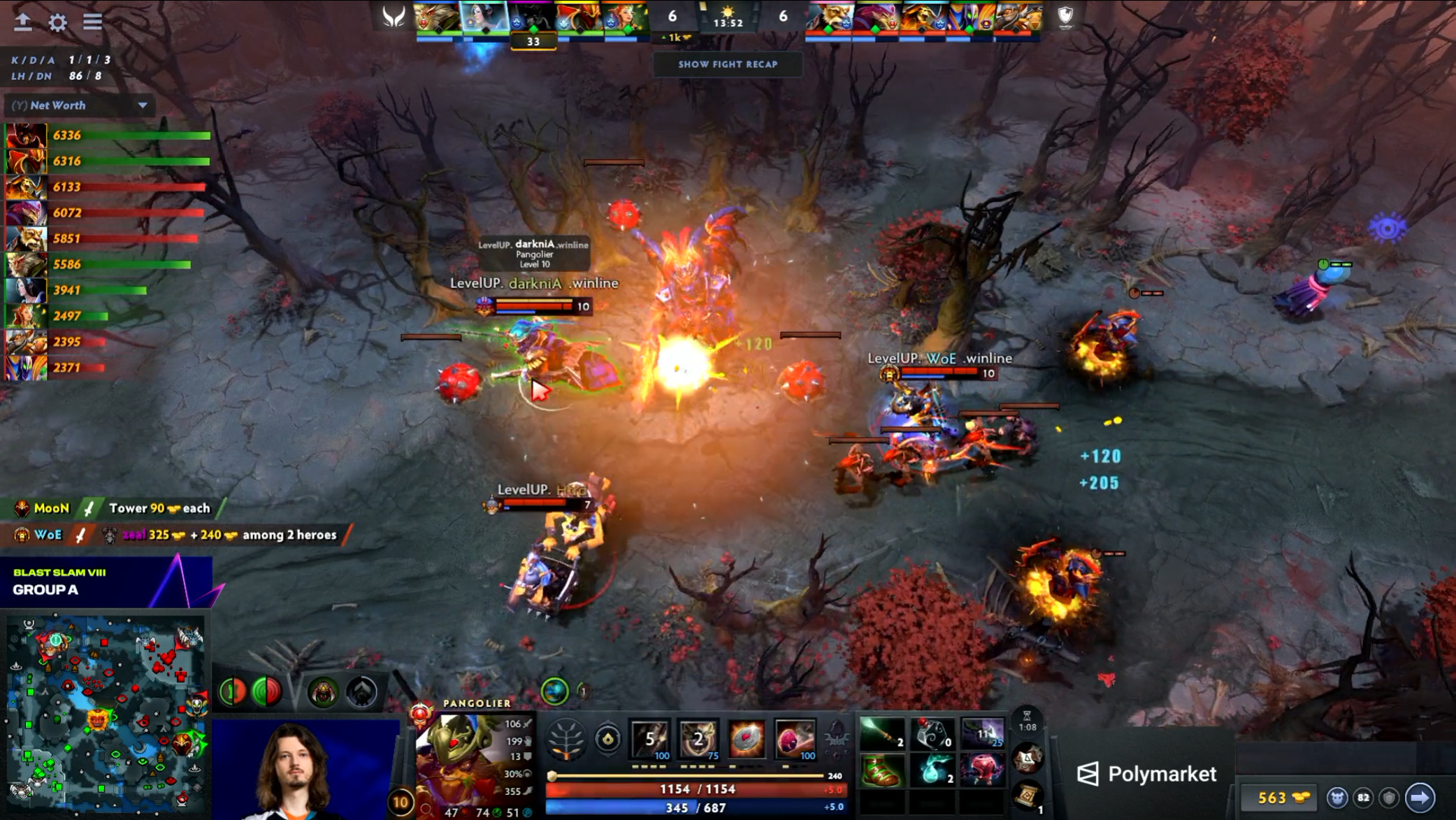 DOTA2BLASTSLAM第八季小组赛A组瑞士轮0-1组XG对阵Level