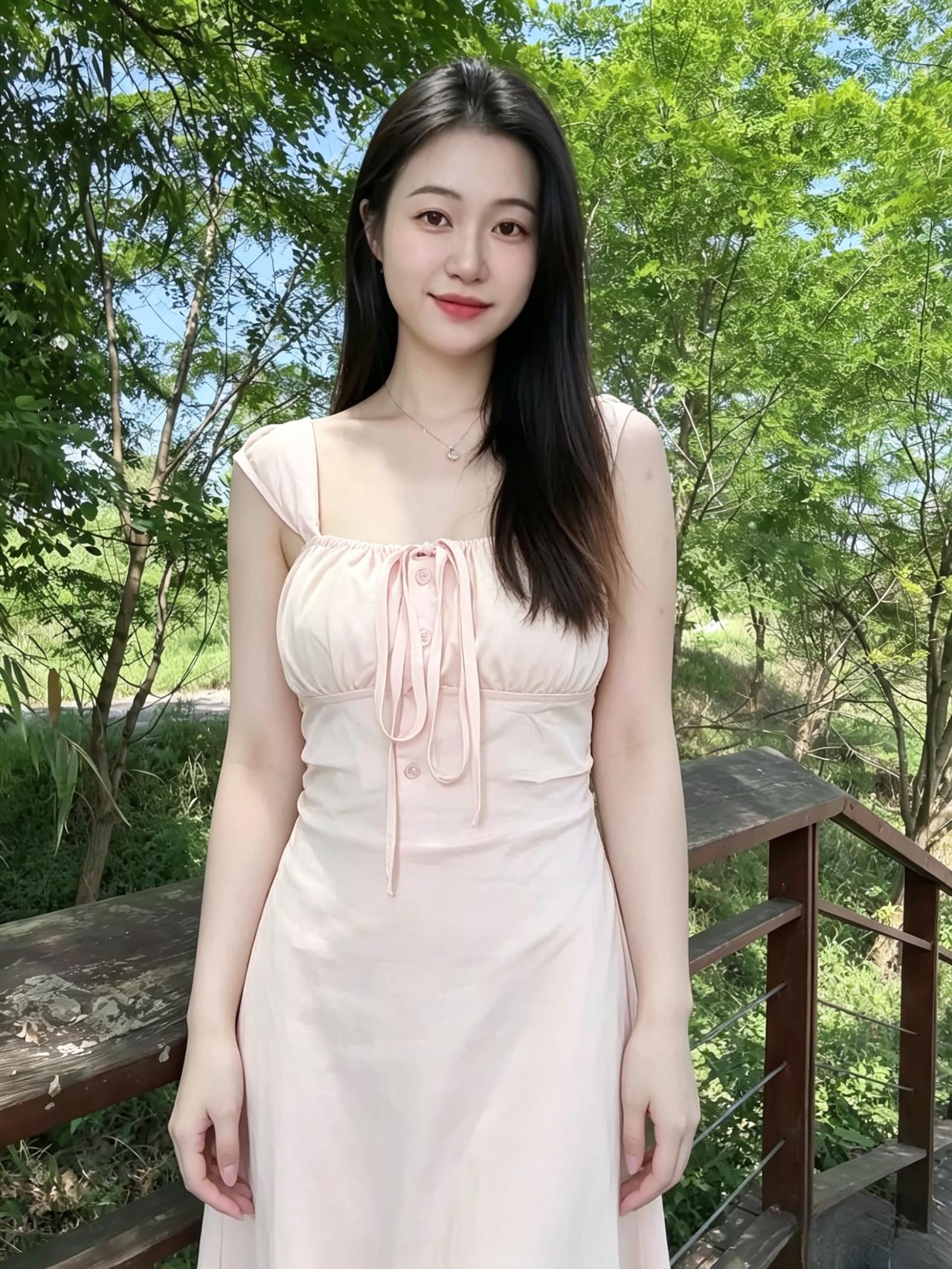 浅淡的上衣，像一片刚晒过阳光的云轻轻落在你肩头风穿过林间，带着青草的呼吸你