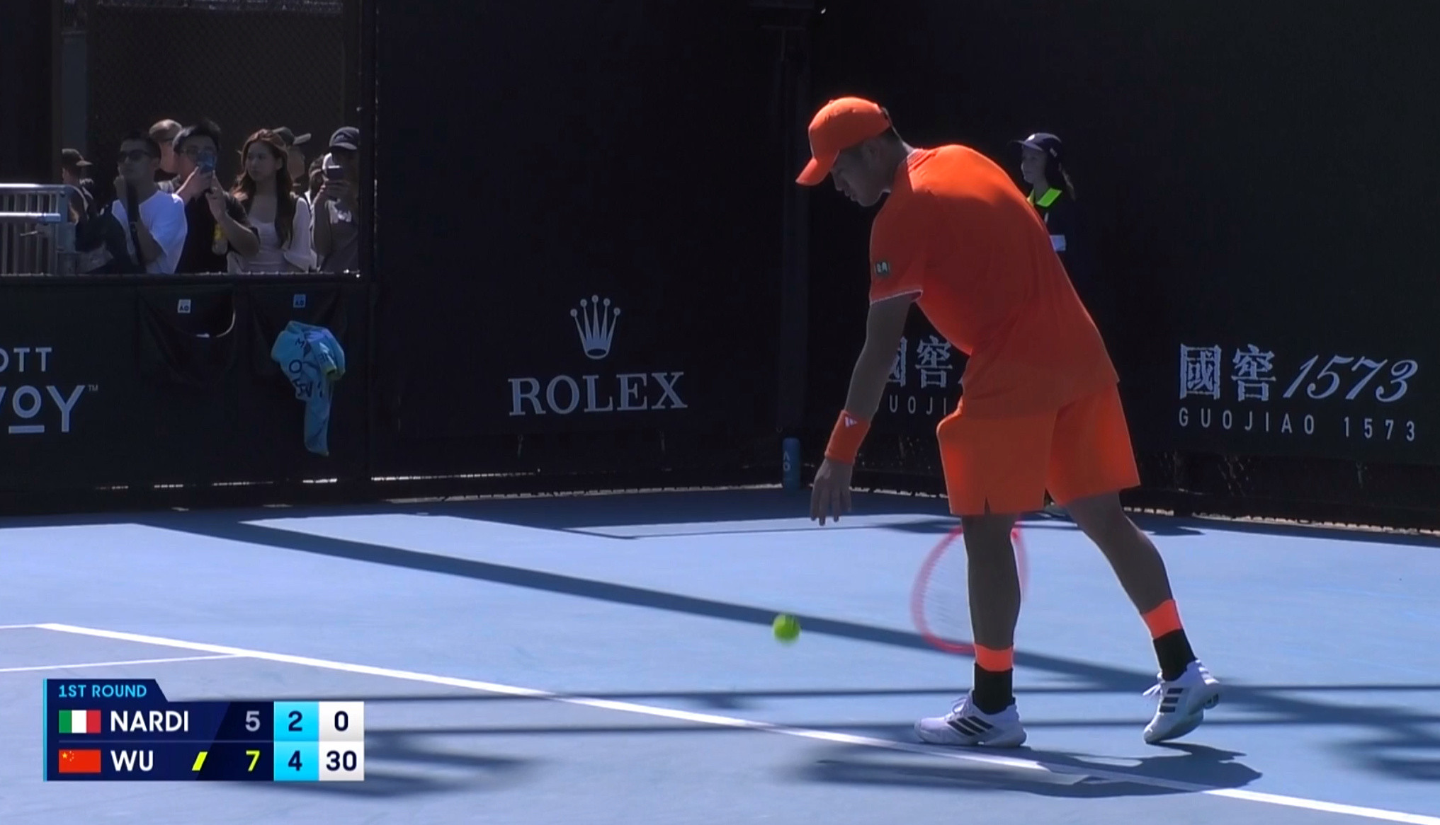 吴易昺vs纳尔迪阿昺第二盘4-2(30-0)后突然连丢11分，4-6被纳尔迪逆